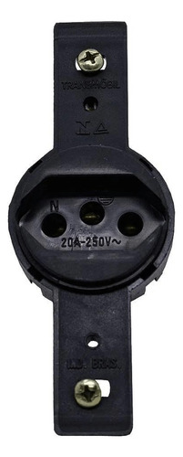 Módulo Tomada Hexagonal 20a 2p+t 250v24.076n Transmobil Preto