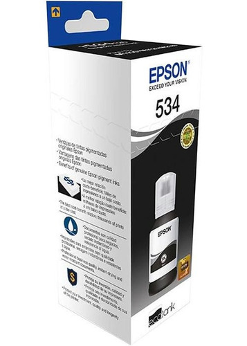 Botella Tinta 534 Epson Negra T534120 Original M1100 M2140 