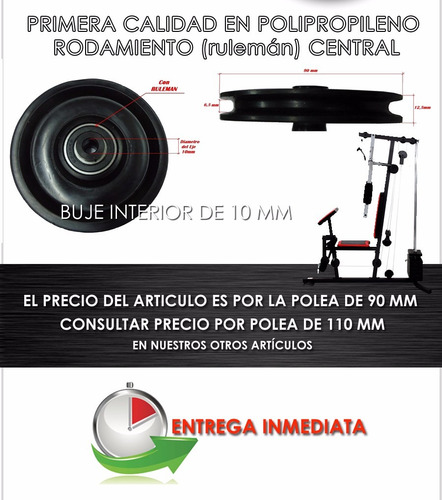 Polea Multigimnasio Rep Aparatos Gimnasio 90 Mm Servicegym