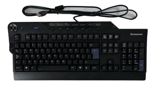 Teclado Multimedia Lenovo 73p2640 Alambrico + 2 Puertos Usb