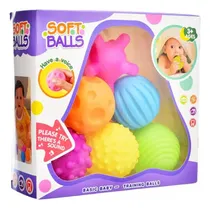 Comprar Soft Balls 6 Pelotas Sensoriales Rascadores De Bebes