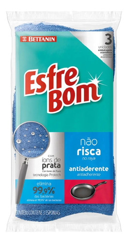 Esponja Esfrebom Bettanin com 3 Unidades