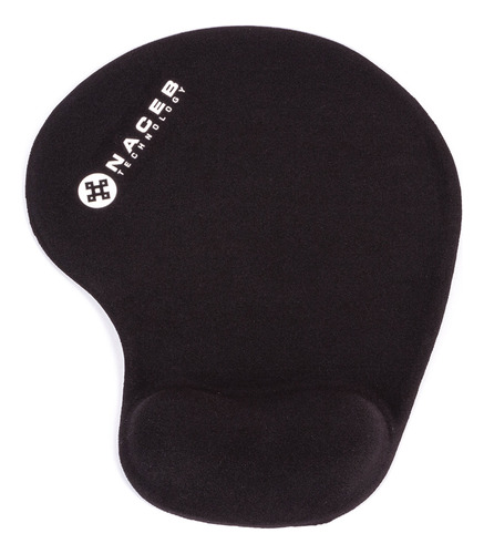 Naceb Tecnología Mousepad Con Soporte De Gel Na-549 Microfibra Lycra Elástica Color Negro