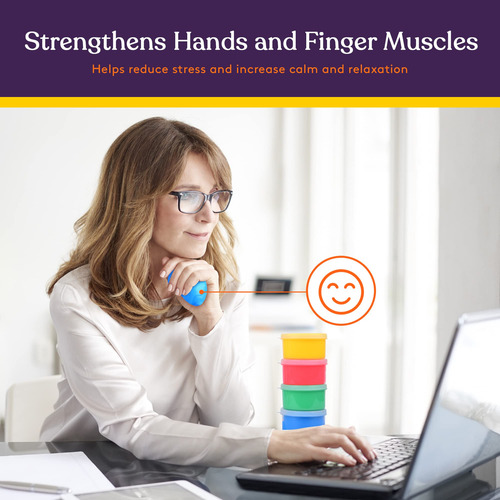 Conjunto De 4 Exercícios Manuais Resistivos Therapy Putty Sp