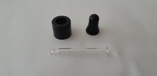 10 Vidro Incolor 5ml Conta Gotas Preto Canula Ponta Fina
