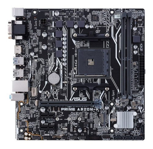 Imagen 2 de 3 de Placa Madre Socket Asus Prime A320m-k Ryzen Ctman