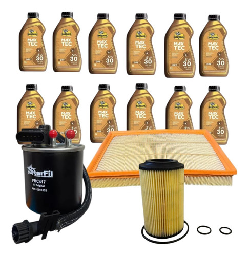 Kit Filtro Ar + Óleo + Combustível + 12l Óleo Sprinter 12/19