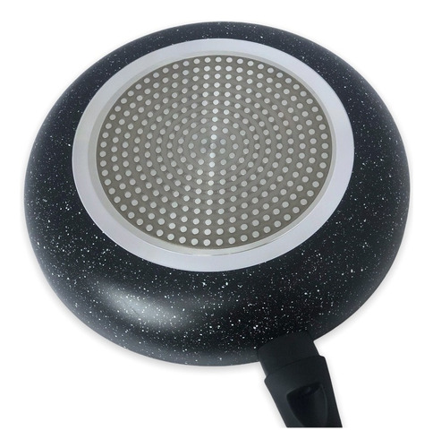 Sartenes Amercook® Recubrimiento Mármol Antiadherente 3 Pz Color Negro