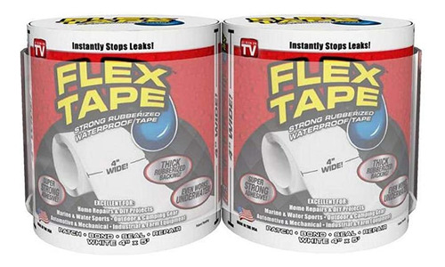 Flex Tape Cinta Impermeable De Goma, 4 X 5 Pies, Transparen