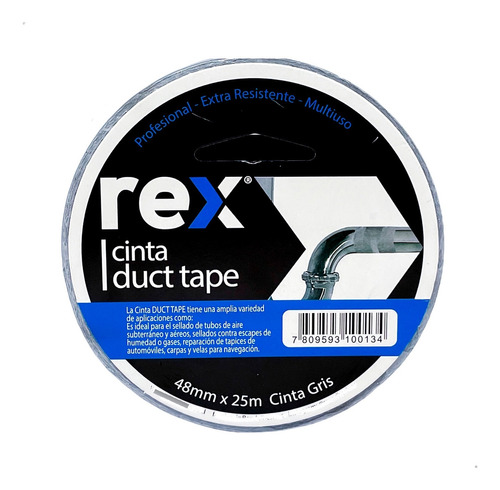  Cinta Duct Tape - Multiuso - 48mm X 25m - Rex