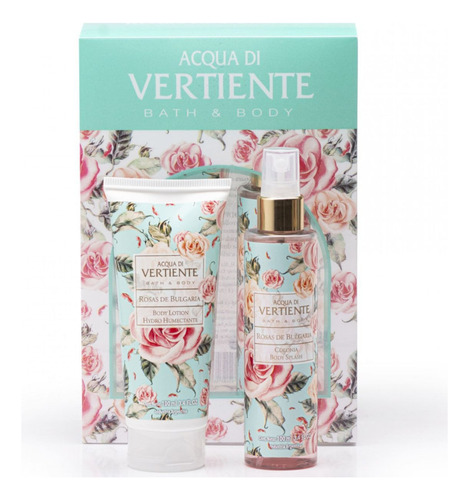 Body Splash + Crema Rosas De Bulgaria Acqua Di Vertiente