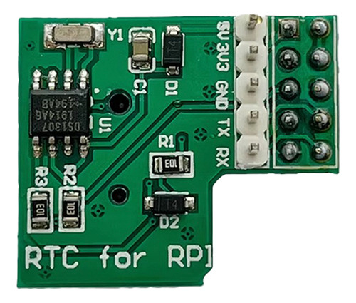 Tecneu Reloj Tiempo Real Ds1307 Rtc Puerto Ttl I2c para Raspberry Pi con Pila CR1220