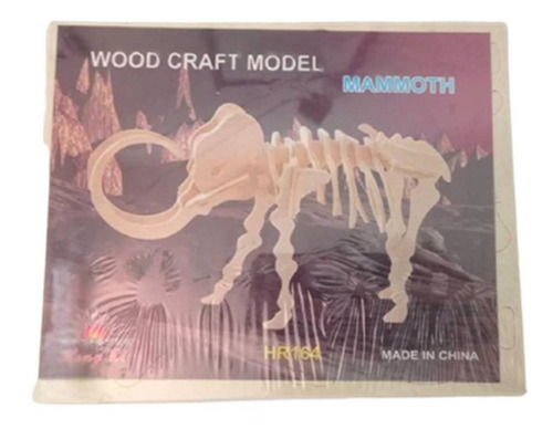 Rompecabezas, Figura Armable De Madera 3d Mamut Decorar