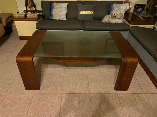 Mesa De Centro Noruega De Madera Y Vidrio