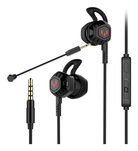 Imagen 3 de 3 de Audífonos in-ear gamer Langsdom G100X black