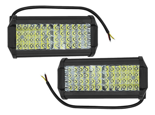 Juego Faro 48 Leds Rectangular 12 24v Fijo Estrobo Auto