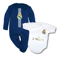 Comprar Mameluco + Pañalero Para Bebé Del Real Madrid De Algodón 