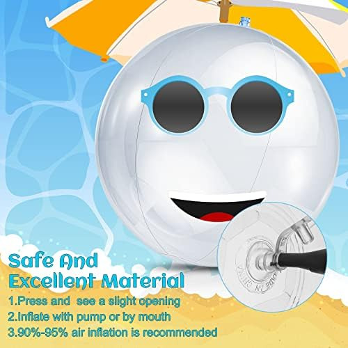 Zhanmai 6 Piezas De Pelota De Playa Transparente Inflable, Y