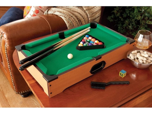 Imagem 3 de 8 de Brinquedo Jogo Mini Mesa De Bilhar Snooker Sinuca (51x31x10)