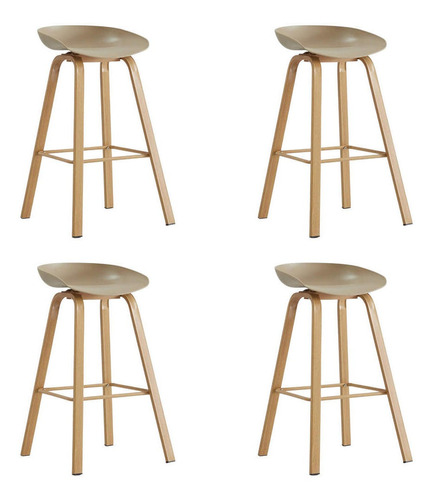 Pack De 4 Taburetes Nordic - Beige