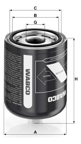 Filtro Secador Wabco Original - Tb 1374/3x - Sc 4324102261