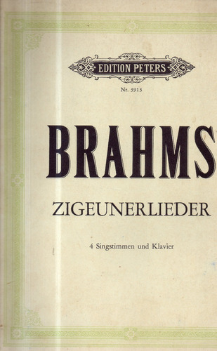 Brahms Canciones Gitanas (zigeunerlieder)  Partitura