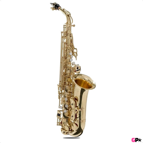 Saxo Alto Premium + Estuche Rigido + Boquilla + Color Dorado