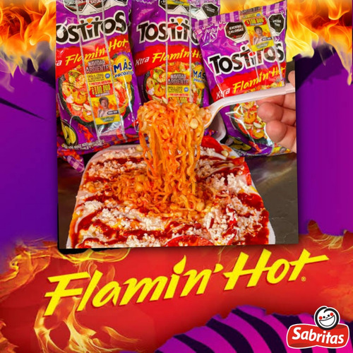 Tostitos Xtra Flamin Hot Sabritas Pack13