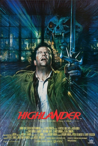 Poster Vintage - Filme Highlander 30x45cm Plastificado