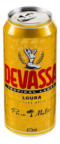Cerveja Devassa Tropical Lager lata 473ml