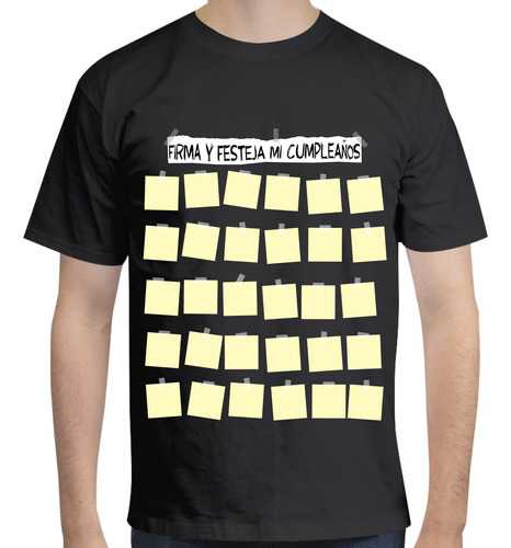 Playera Divertida Para Firmas Y Recuerdos De Cumpleaños