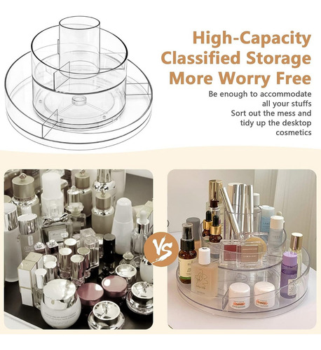 Organizador Cosméticos Maquillaje Escritorio Giratorio 360
