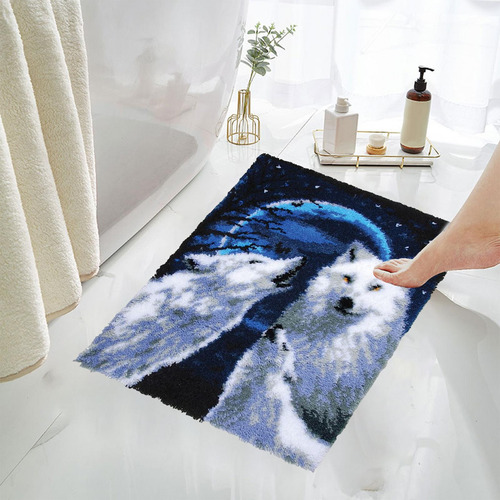 Wolves Latch Hook Rug Kit Latch Hook Cojín Festival Regalo