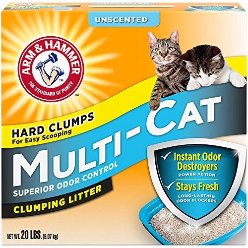 Arm & Hammer Multi-cat Fuerza Arena Aglomerante, Sin Aroma