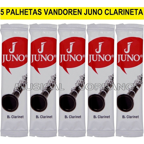5 Palhetas Vandoren Juno Para Clarinete - N° 1,5