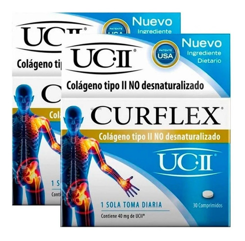 Curflex Colageno Artrosis X 30 Comprimidos Combo X 2