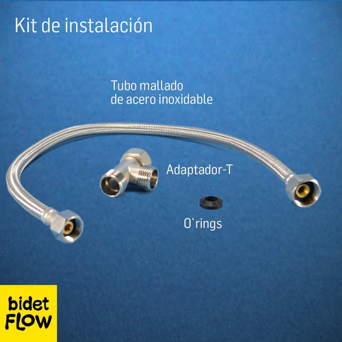 Imagen 5 de 9 de Bidet Para Inodoro Plus Adaptable+kit Instalacion Env/gratis