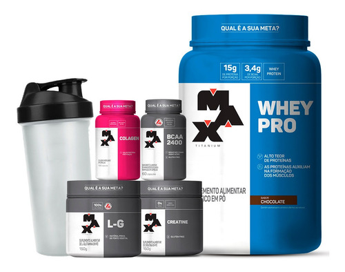 Kit Hipertrofia E Definição Muscular Max Titanium