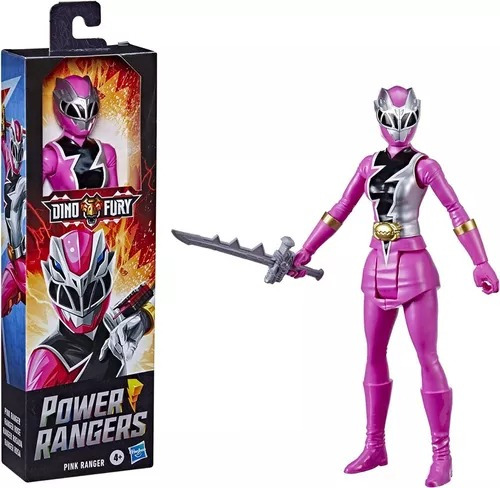 Brinquedo Boneco Power Ranger Dino Fury Ranger Rosa F2965