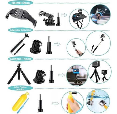 Kit De 59 Accesorios Gopro Hero 2 3 4 5 6 7 8 9 10 11