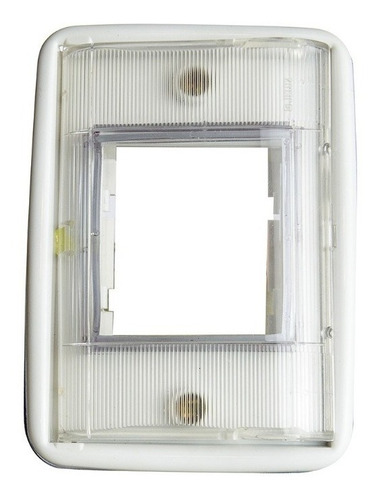Llave Exterior Caja Para 2 Modulos Jeluz Blanco Cristal