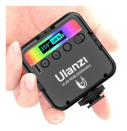 Imagen 8 de 10 de Luz Led Rgb Continua Vijim Vl49 Bateria Zapata Triple Iman