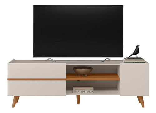 Rack Para Tv Até 65 3 Portas Purus - Colibri Cor OFF WHITE MATTE / FREJO