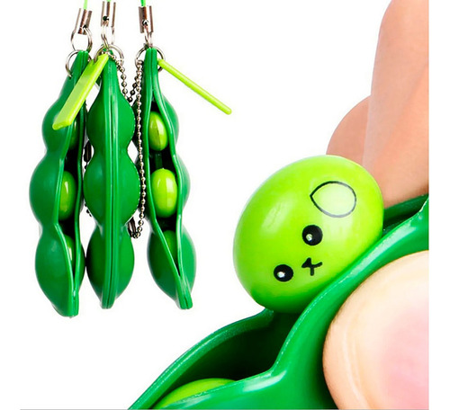 Chaveiro Ervilhas Anti Stress Relax Feijão Fidget Toy Pop It