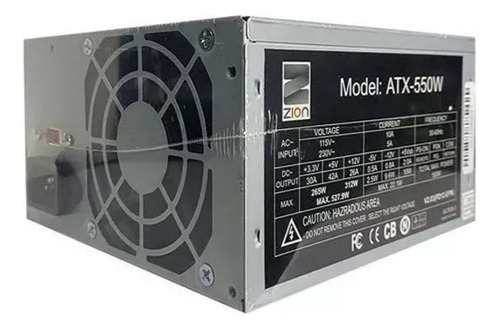 Fuente De Poder 550 Watts Atx Zion Computador