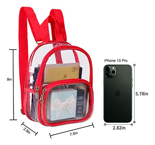 Mochila Transparente Mini Aprobada Por Estadio, Tamaño...