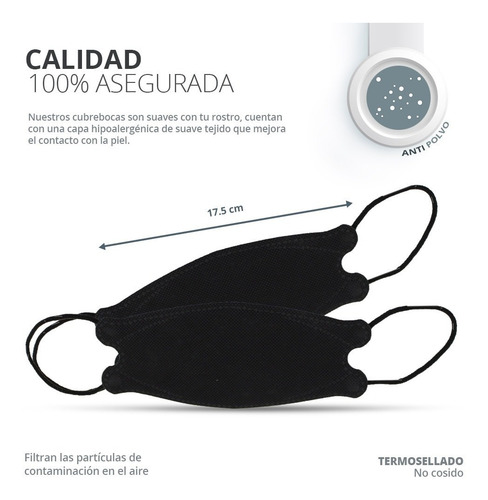 Imagen 5 de 9 de Cubrebocas Kf94 Tapabocas Premium Máxima Protección Fda Ce