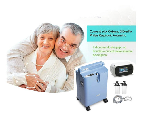 Imagen 2 de 10 de Concentrador De Oxígeno Everflo Philips Respironics 5litros