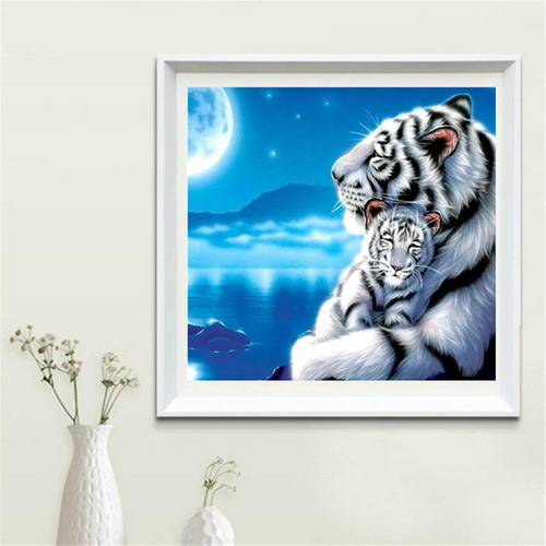 Kit De Pintura Tigre Impreso Diy 5d Diamante Decoración
