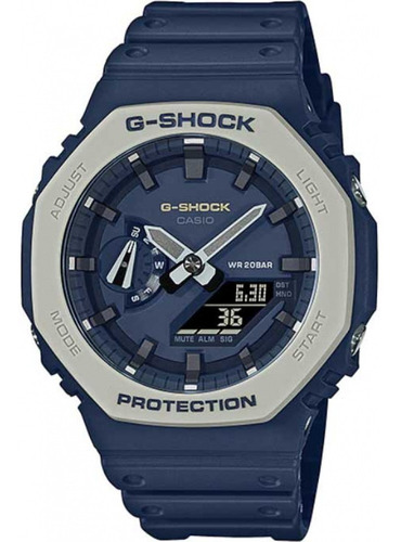 Relógio Casio G-shock Ga-2110et-2adr Earth Tone Color Correia Azul